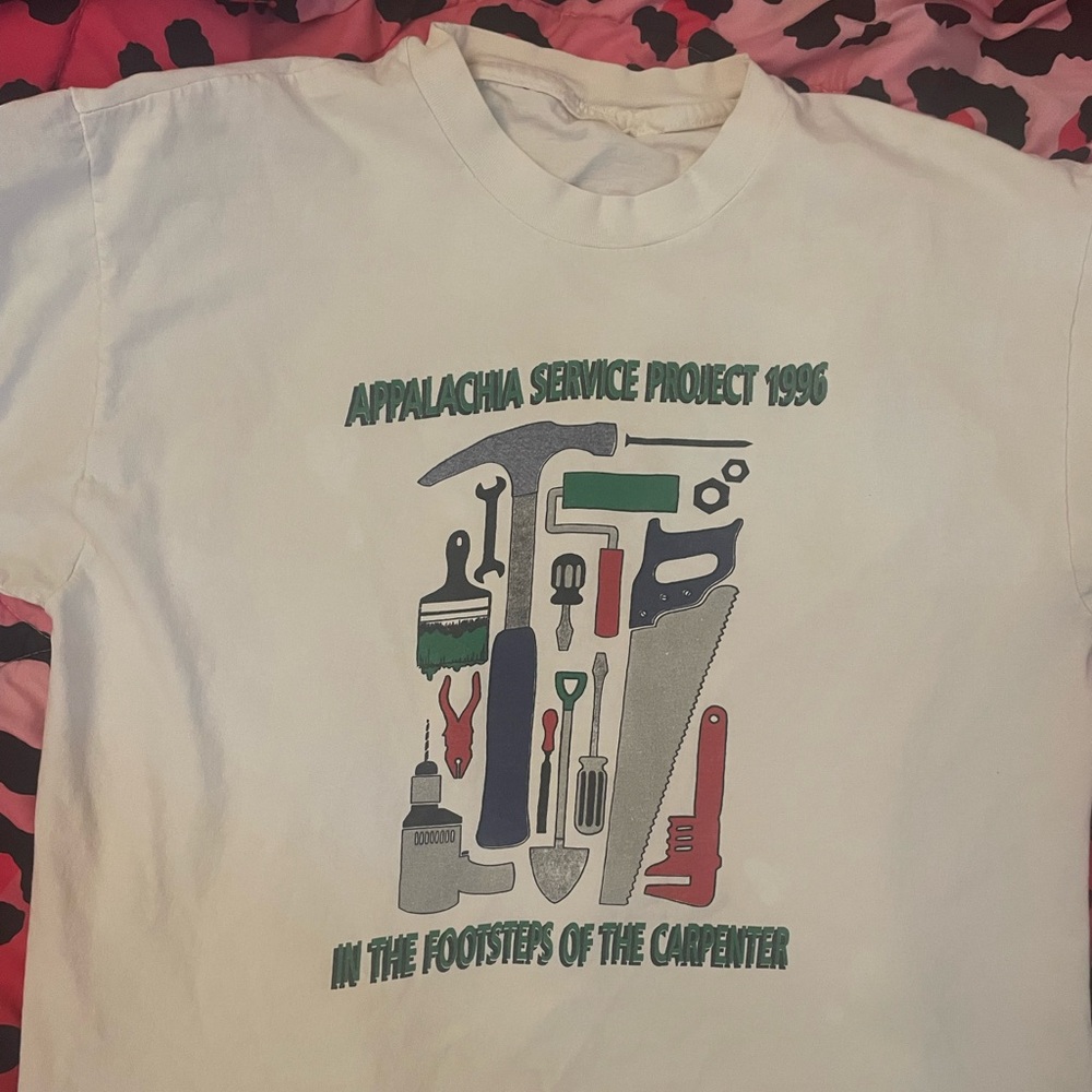 Vintage Graphic T-Shirt with Tools Design